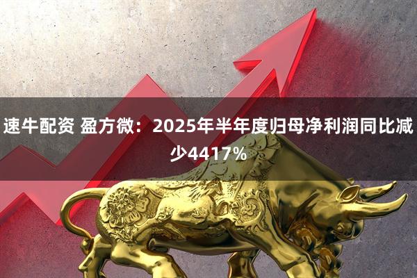 速牛配资 盈方微：2025年半年度归母净利润同比减少4417%