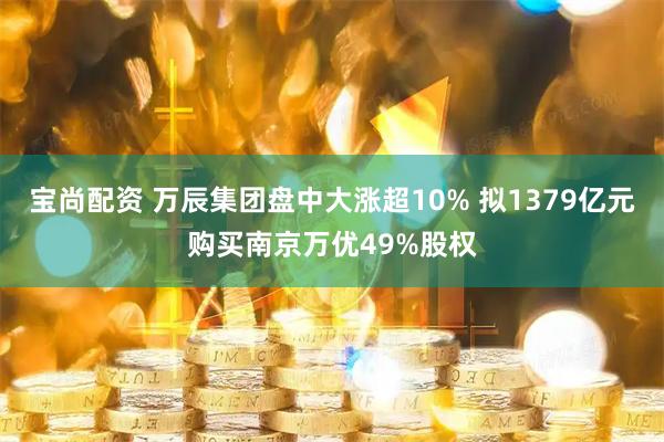 宝尚配资 万辰集团盘中大涨超10% 拟1379亿元购买南京万优49%股权