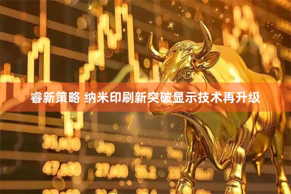 睿新策略 纳米印刷新突破显示技术再升级