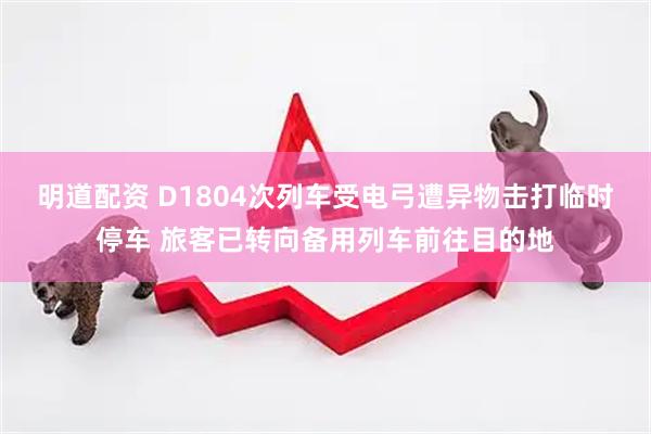 明道配资 D1804次列车受电弓遭异物击打临时停车 旅客已转向备用列车前往目的地
